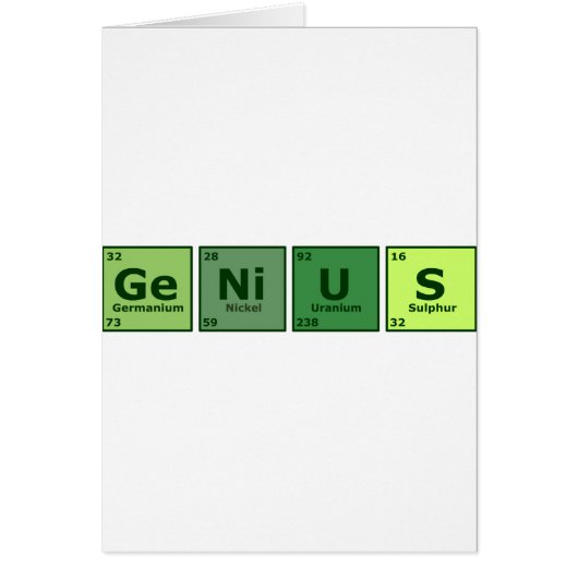 Genius Cards (Front)