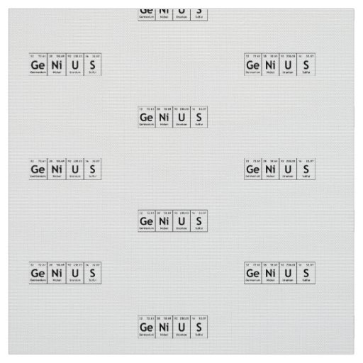 GeNiUS Chemistry Periodic Table Words Elements Fabric