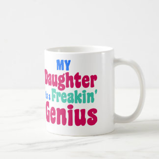 Genius daughter - funny gift for dad or mom coffee mug
