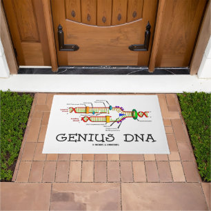 Genius DNA Molecular Biology Humor Doormat