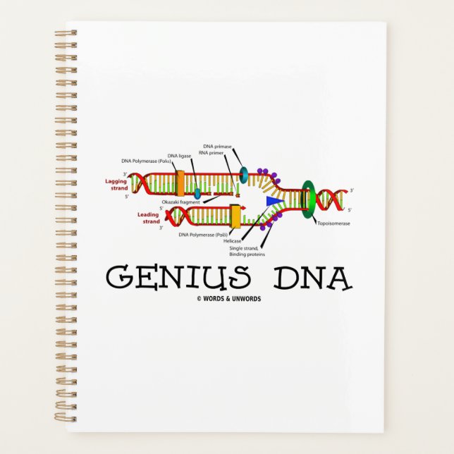 Genius DNA Molecular Biology Humor Planner (Front)