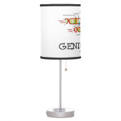 Genius DNA Molecular Biology Humor Table Lamp (Left)