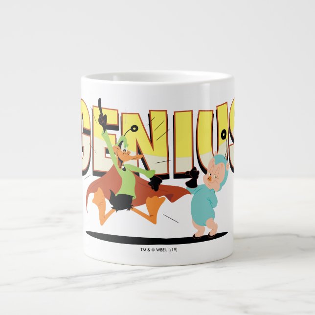 "Genius" Duck Dodgers & Eager, Young Space Cadet Giant Coffee Mug (Front)