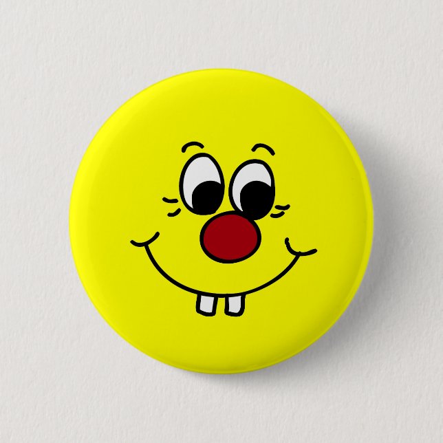 Genius Face Grumpey Button (Front)