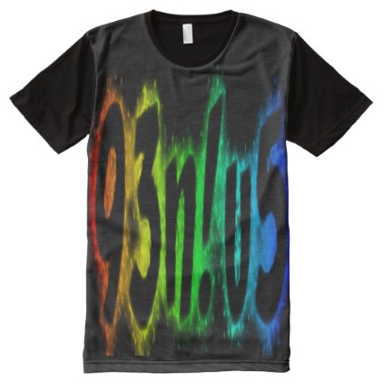 Genius Funny Typography Rainbow Text Smart Person All-Over-Print Shirt