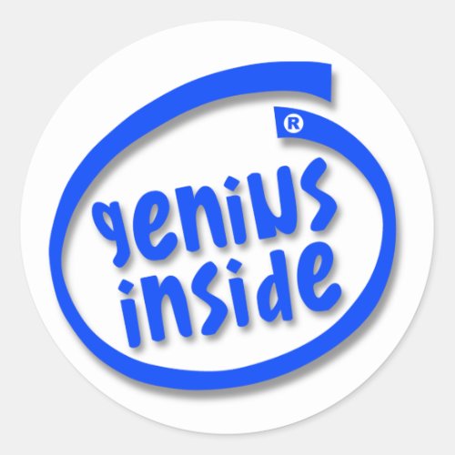 Genius Inside Classic Round Sticker