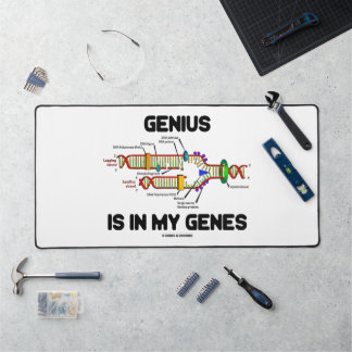 Genius Is In My Genes DNA Replication Humor Desk Mat
