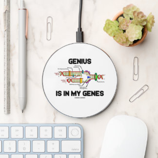 Genius Is In My Genes DNA Replication Humor Wireless Charger