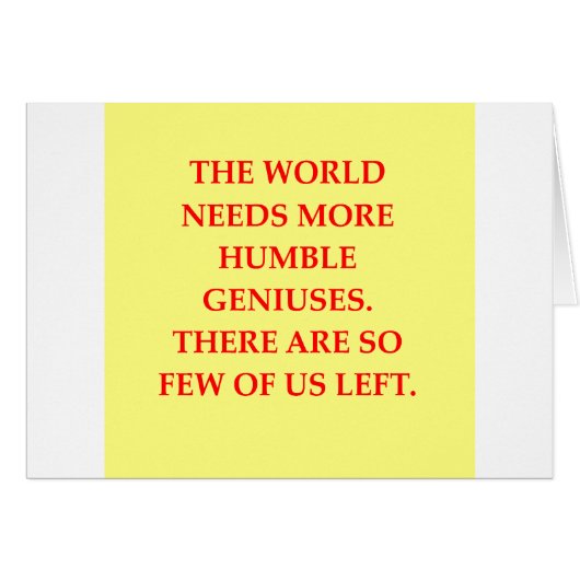 genius joke cards (Front Horizontal)
