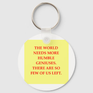 genius joke keychain