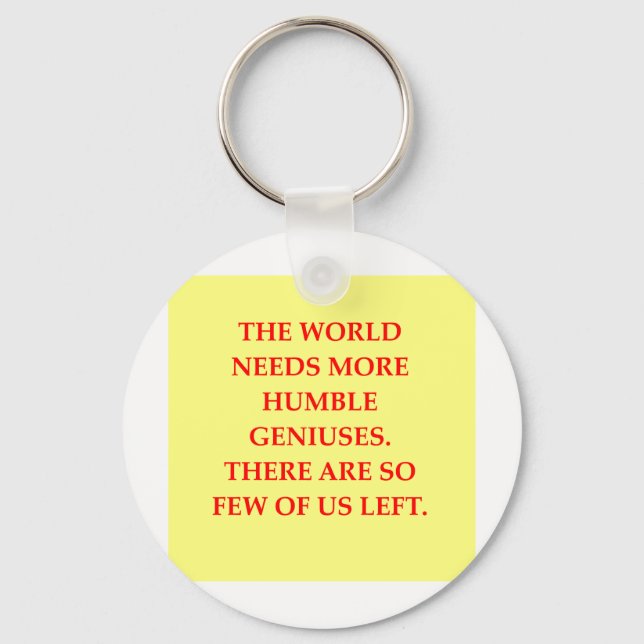 genius joke keychain (Front)