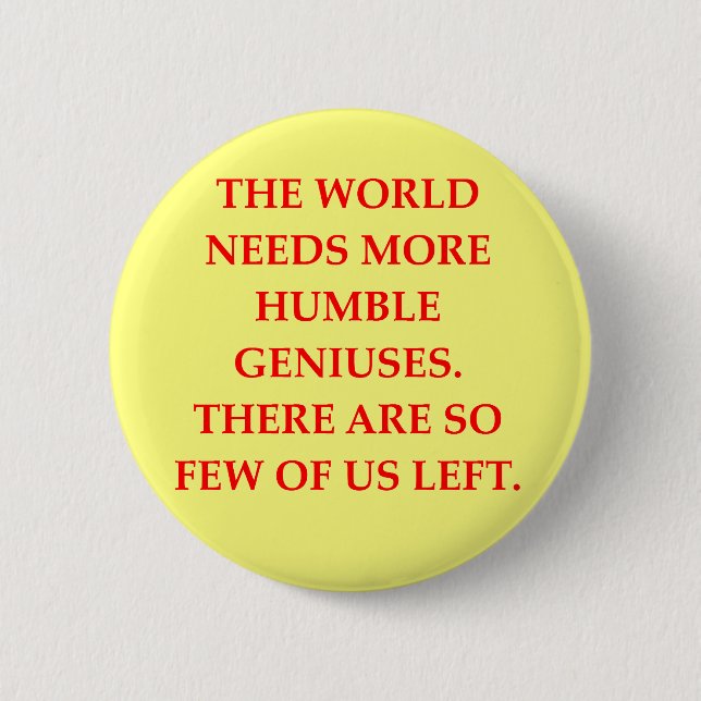 genius joke pinback button (Front)