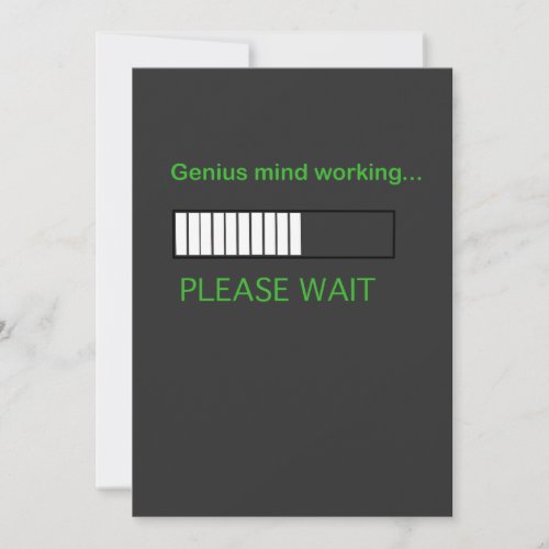 Genius mind working holiday card