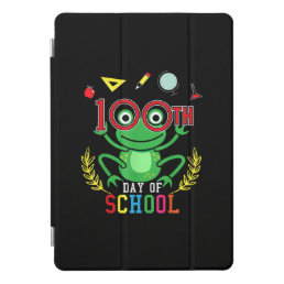 Genius Nerdy Frog Cute Animal 100th Days Of School iPad Pro Cover