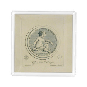 Genius of Music- Madame de Pompadour - Vintage Acrylic Tray