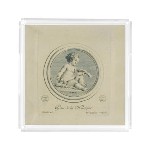 Genius of Music- Madame de Pompadour - Vintage Acrylic Tray