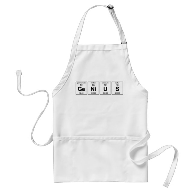 GeNiUS Periodic Table Adult Apron (Front)