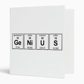 Genius Periodic Table Binder by coolgiftshop at Zazzle