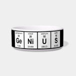 GeNiUS Periodic Table Bowl<br><div class="desc">GeNiUS Pet Bowl.

 Choose background color by clicking on the Customize it! button,  Edit,  Background.</div>