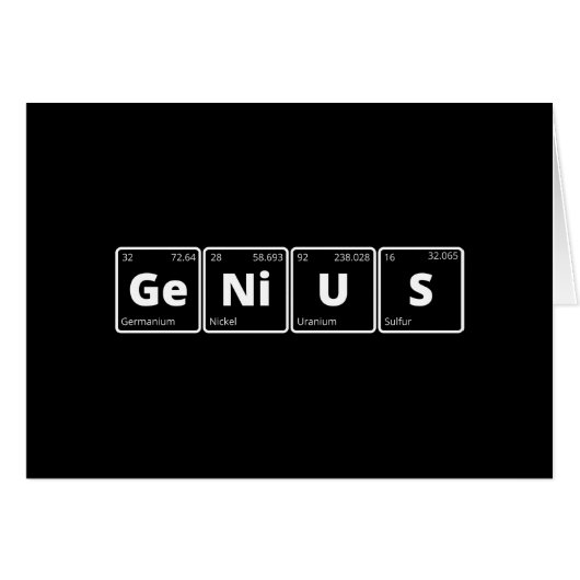 Genius - Periodic Table Cards (Front Horizontal)
