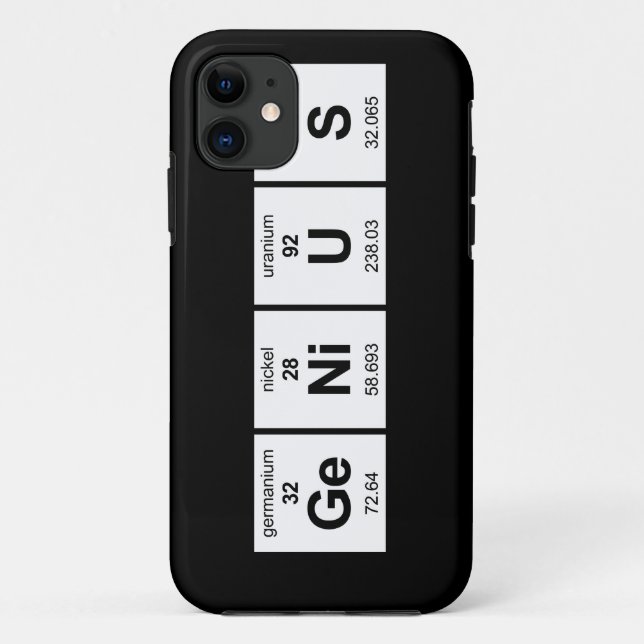 GeNiUS Periodic Table Case-Mate iPhone Case (Back)