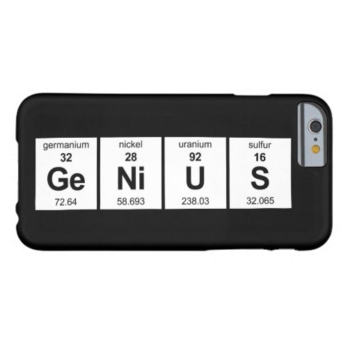 GeNiUS Periodic Table Barely There iPhone 6 Case