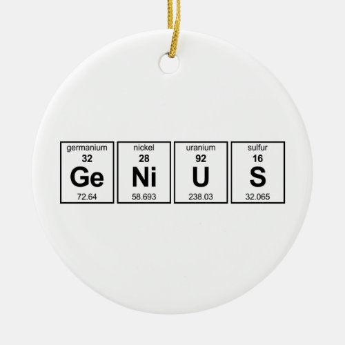 GeNiUS Periodic Table Ceramic Ornament
