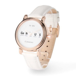 'Genius' Periodic Table Curiosity Knowledge Gift Watch