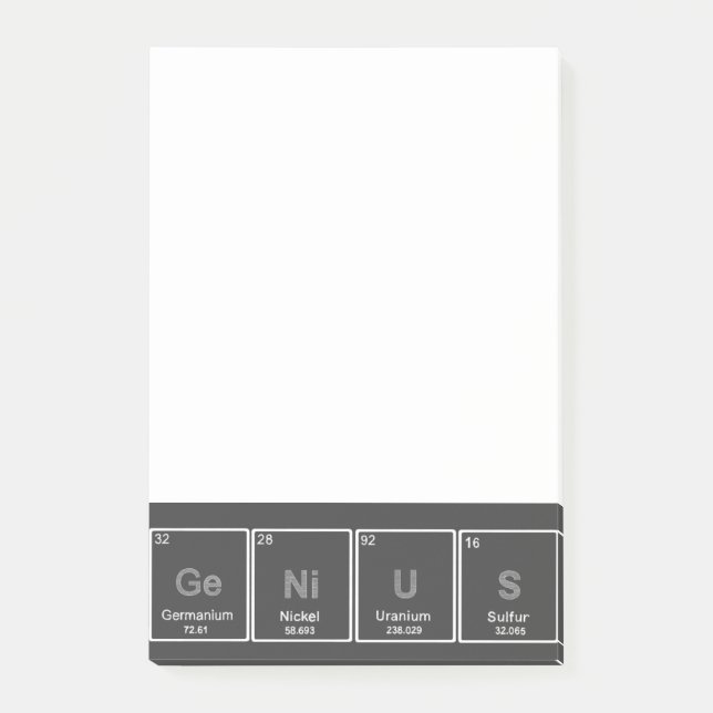 GeNiUS Periodic Table elements notes (Front)