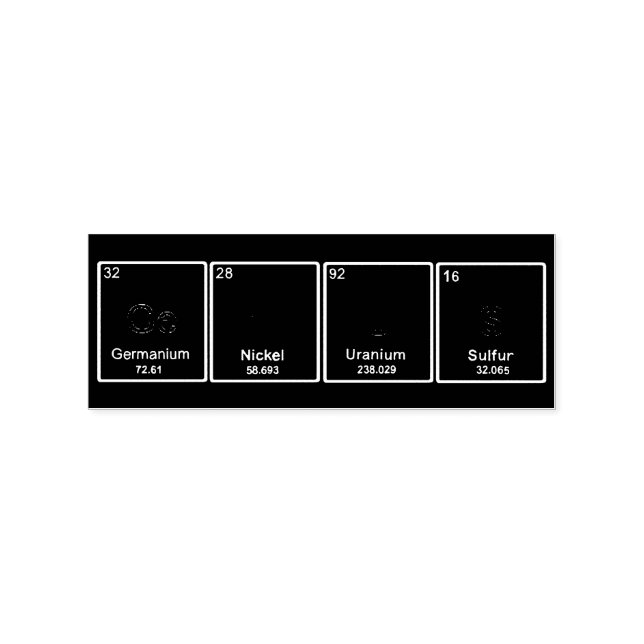 GeNiUS Periodic table elements stamp (Imprint)