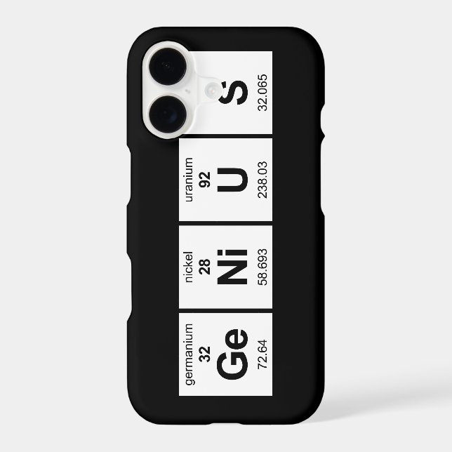 GeNiUS Periodic Table Iphone Case (Back)