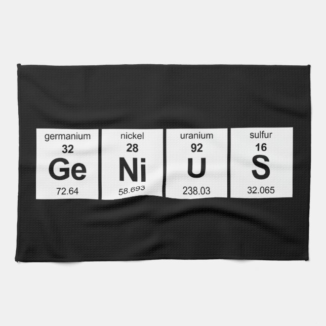 GeNiUS Periodic Table Kitchen Towel (Horizontal)