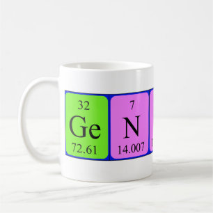Genius periodic table mug