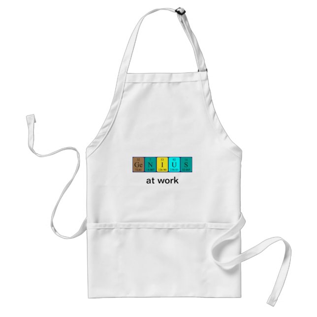 Genius periodic table name apron (Front)