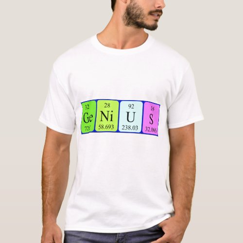 Genius periodic table name shirt