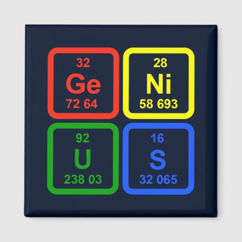 Genius Periodic Table Of Elements Science Magnet