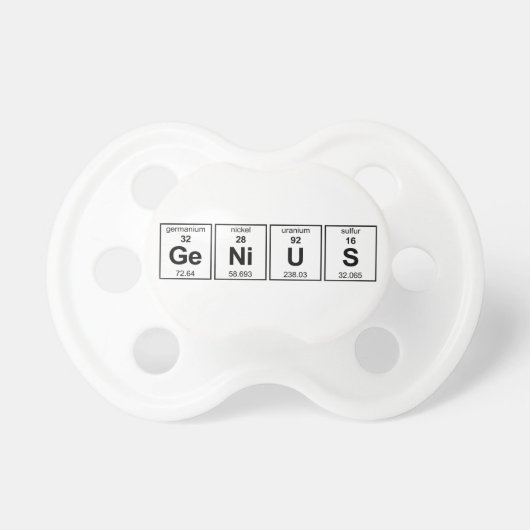 GeNiUS Periodic Table Pacifier (Front)