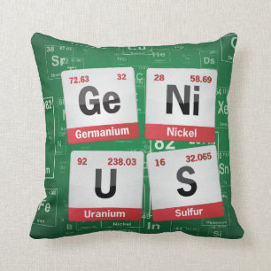 GENIUS   periodic table pillow
