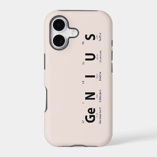 'Genius' Periodic Table - Soft Blush Beige iPhone 17 Case