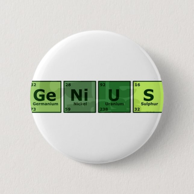 genius pinback button (Front)