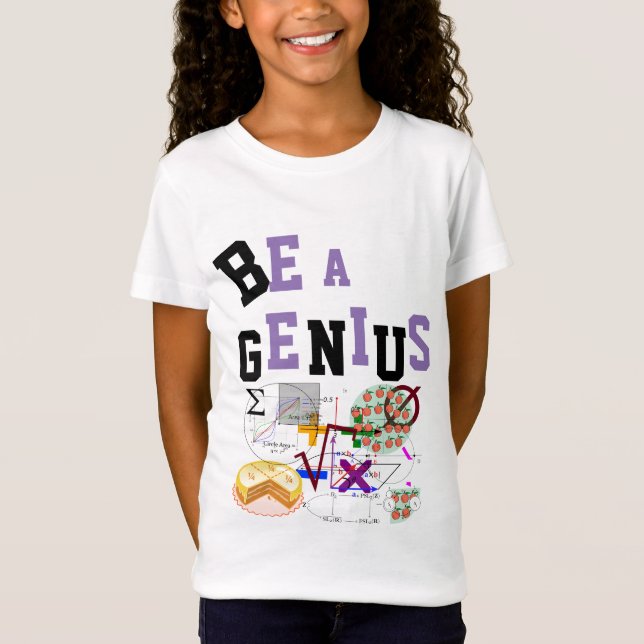GENIUS Tshirt 4 Girls NAME on Back (Front)