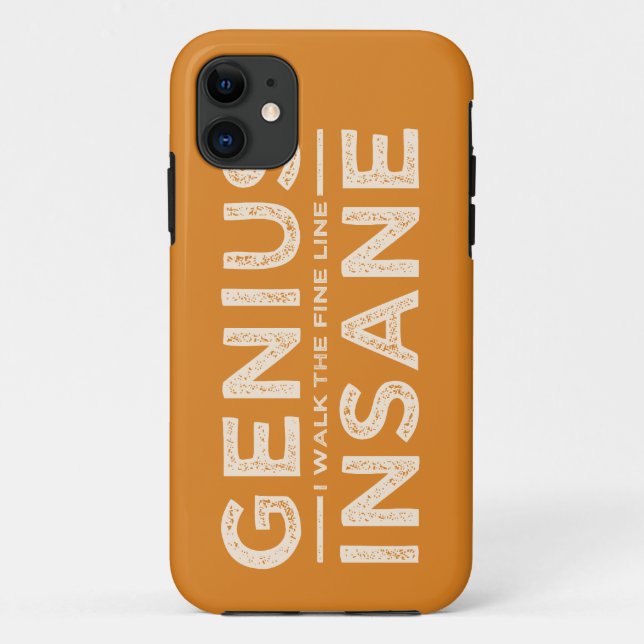 GENIUS VS INSANE custom iPhone case (Back)