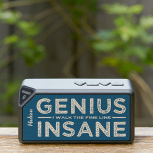 GENIUS VS INSANE custom name & color Bluetooth Speaker