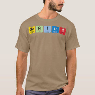 Genius with Periodic Table Of Elements Memes Graph T-Shirt
