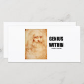 Genius Within (Leonardo da Vinci Self-Portrait) (Front/Back)