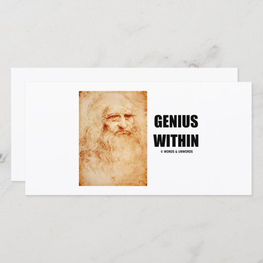 Genius Within (Leonardo da Vinci Self-Portrait) (Front/Back)