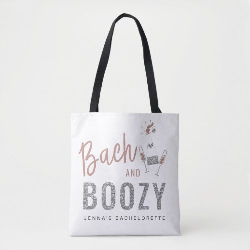 GENNA  Bach and Boozy Rose Gold Bachelorette Tote Bag
