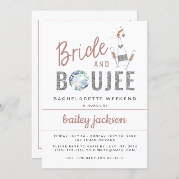 GENNA | Bride and Boujee Bachelorette Itinerary Invitation