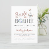GENNA Rose Gold Bride and Boujee Champagne Invitation (Standing Front)