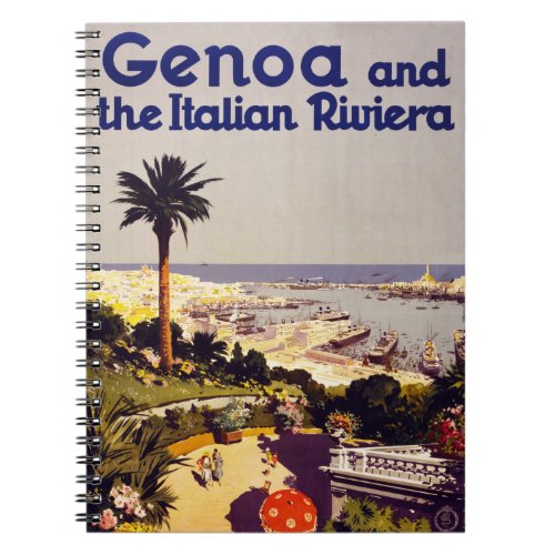 Genoa and the Italian Rivera Vintage Poster Restor Notebook